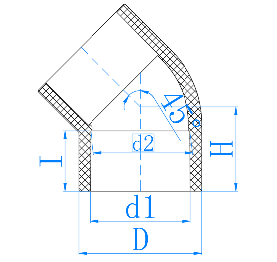CPVC 45°弯头 Elbow 45°(PN16)