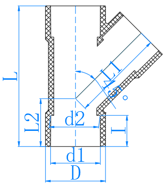 CPVC 45°三通 Tee 45°(PN16)