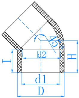 CPVC 45°弯头 Elbow 45°(SCH80)