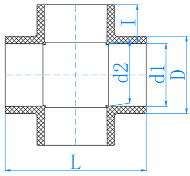 CPVC正四通 Cross (SCH80)